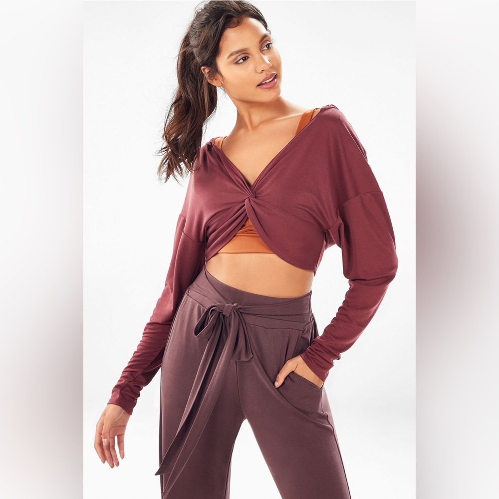 Fabletics Liv Twist Front Hoodie Sz Sm